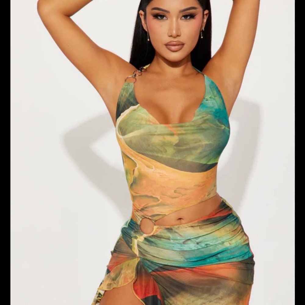 Multicolor Asymmetrical Dress